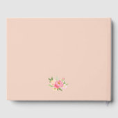 Livre D'or Mariage de fleurs de tourbe rose et de poitrine ro (Verso)