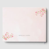 Livre D'or Mariage de fleurs rose printemps cerise fleurs (Verso)