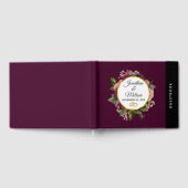 Livre D'or Mariage de fleurs roses et bordeaux (Complet)