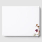 Livre D'or Mariage de fleurs sauvages de Boho automne (Verso)