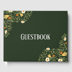 Livre D'or Mariage de fleurs vertes