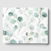 Livre D'or Mariage de Foliage Géométrique Or (Verso)