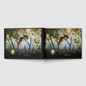 Livre D'or Mariage de galaxie céleste d'or noir mystique (Complet)