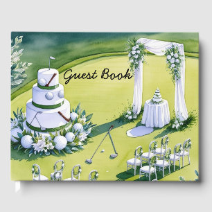 Livre D'or Mariage de golf sur le thème de Golfer sur le putt