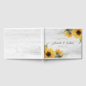 Livre D'or Mariage de grange de tournesol rustique en bois él (Complet)