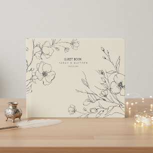 Livre D'or Mariage de jardin lavé par le soleil - Floral Outl