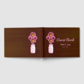 Livre D'or Mariage de jarre de mason rose foncé (Complet)