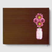 Livre D'or Mariage de jarre de mason rose foncé (Verso)