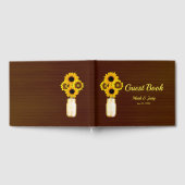 Livre D'or Mariage de jarre Mason Jaune Rustique foncé (Complet)