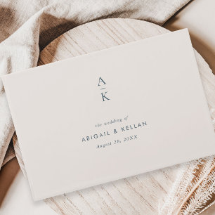 Livre D'or Mariage de jumelage bleu marine moderne