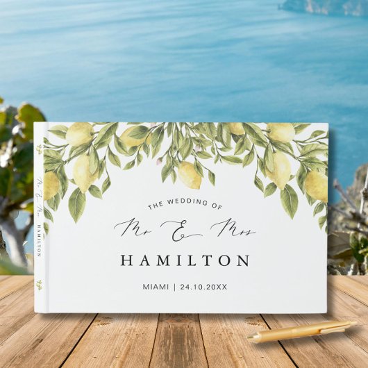 Livre D'or Mariage de la côte amalfitaine jaune