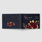 Livre d'or mariage de la marine chic et bordeaux (Complet)