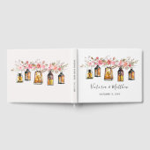 Livre D'or Mariage de lanterne à aquarelle rustique (Complet)