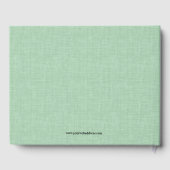 Livre D'or Mariage de lin vert clair Monogramme (Verso)