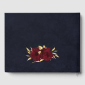 Livre D'or Mariage de marine chic bordeaux et or (Verso)