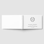 Livre D'or Mariage de monogramme de couronne botanique simple (Complet)