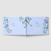 Livre D'or Mariage de monogramme Rose bleu (Complet)
