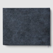 Livre D'or Mariage de Navy Blue Gold Bokeh (Verso)