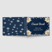 Livre D'or Mariage de Noël des Flammes de neige Roses blanche (Complet)