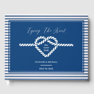 Livre D'or Mariage de noeud d'attache bleu marine