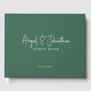 Livre D'or Mariage de noms de script viridien simple