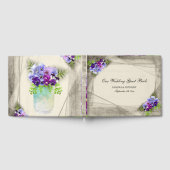 Livre D'or Mariage de panneaux bleus géométriques rustiques é (Complet)