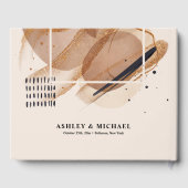 Livre D'or Mariage de parties scintillant en cuivre marron en (Verso)