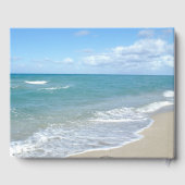 Livre D'or Mariage de plage Coeurs Monogrammes dans le sable (Verso)