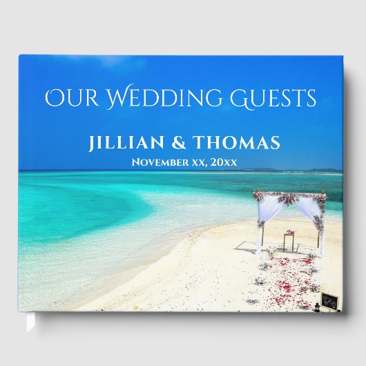 Livre D'or Mariage de plage de destination  (Recto)