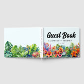 Livre D'or Mariage de plage fleurie Feuille tropicale (Complet)