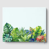 Livre D'or Mariage de plage fleurie Feuille tropicale (Verso)