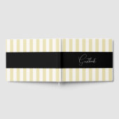 Livre D'or Mariage de rayures jaune pâle (Complet)