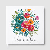 Livre D'or Mariage de romance aquarelle (Recto)