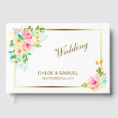 Livre D'or Mariage de roses roses de Pêcher (Recto)