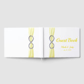 Livre d'or Mariage de ruban jaune Silver Infinity (Complet)