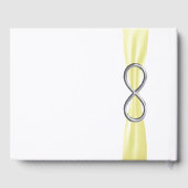 Livre d'or Mariage de ruban jaune Silver Infinity (Verso)
