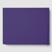 Livre D'or Mariage de script blanc chic moderne violet (Verso)
