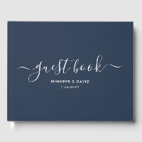 Mariage de script bleu et argent de la marine mode