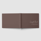 Livre D'or Mariage de script d'écriture manuscrite Brown mini (Complet)