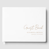 Livre D'or Mariage de script d'écriture manuscrite minimale e (Recto)