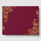 Livre D'or Mariage de script Elegant Burgundy Gold (Verso)