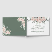 Livre D'or Mariage de script floral Eucalyptus Rose poussiére (Complet)