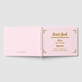 Livre D'or Mariage de script manuscrit rose simple (Complet)