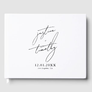 Livre D'or Mariage de script minimaliste moderne