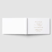 Livre D'or Mariage de script romantique simple or (Complet)