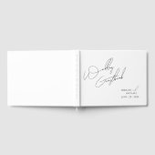 Livre D'or Mariage de scripts blanc et noir moderne (Complet)