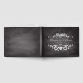 Livre D'or Mariage de tableau noir | Monogramme Mariage simpl (Complet)