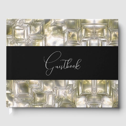 Livre D'or Mariage de texture de glace sculptée (Recto)