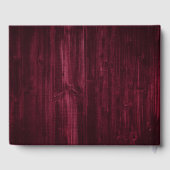 Livre D'or Mariage de tournesol en dentelle de bois rustique  (Verso)