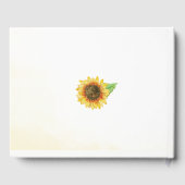 Livre D'or Mariage de tournesols aquarelle (Verso)